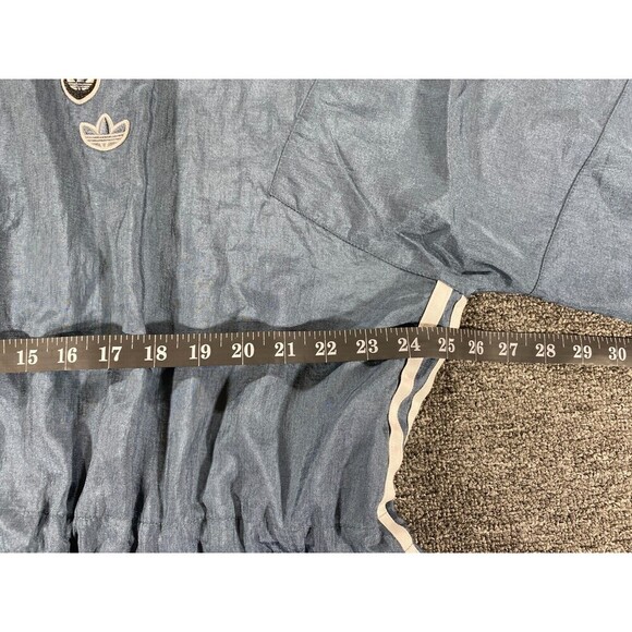 Adidas Jacket Womens Small S Blue Full Zip Oversized Windbreaker Track FU3777 - Picture 4 of 12